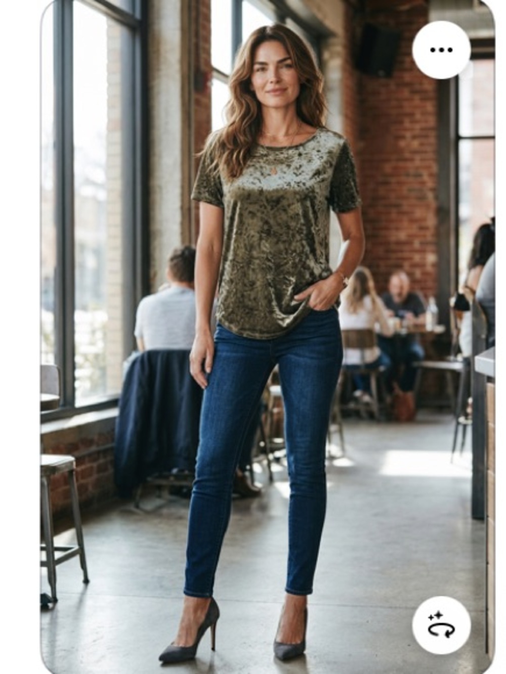 226. Beach Lunch Lounge beachlunchlounge Crushed Velvet Top Grey Medium